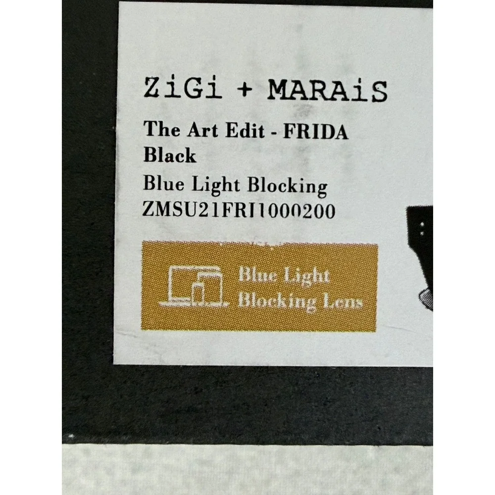 ZiGi + MARAIS Frida Black Cat Eye Blue Light Blocking Glasses‎ The Art Edit